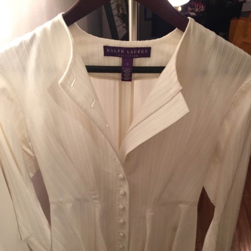 Ralph Lauren Blue Label White Formal Dress